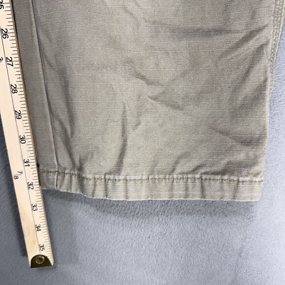 Wrangler Workwear Pant Men 38x32 Tan Ripstop Cargo Carpenter Hammer Loop Pockets - Picture 4 of 11